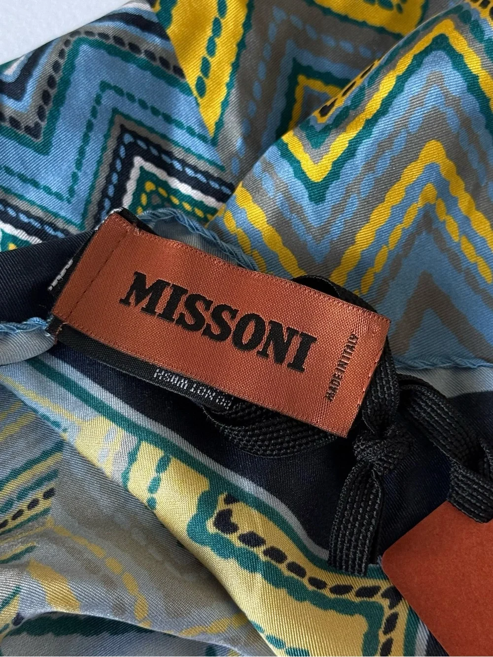 Missoni Zigzag Silk Scarf. 100% Silk. Brand New. Made in Italy. Multicoloured.